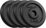 Ketaus svarelių rinkinys 4x2.5kg, skylė 31mm, klasikinė plok&scaron;telė, REBEL ACTIVE