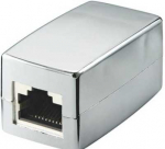 Goobay RJ45 modulinė jungtis, CAT 6, RJ-45, sidabrinė, lizdas, tiesus, nikelis, cinkas, Cat6