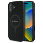 Guess GUHMP16SPSAHMCK Apple iPhone 16 6.1" dėklas telefonui juodos spalvos Saffiano Classic Logo MagSafe