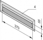 SCHROFF SCHROFF kabelio įvadas, skirtas Novastar ir Eurorack, RAL 7021, prisukamas, 4 U