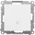 Kontakt-Simon Bell mygtukas Kontakt-Simon 55 TD1.01/111 modulis 10 AX, 250V~, greitos jungtys, matinė balta