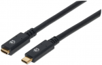 Manhattan USB-C &ndash; USB-C USB laidas 1 m juodas (355681)