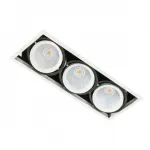 Netlighting 54W LED įleidžiamas &scaron;viestuvas VERTICO TRIPLE, baltos/juodos sp., 4000K
