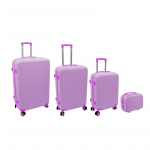 Kelioninis Affek Design ORDINETT 4 dalių lagaminų rinkinys 98L (48x29x75cm) + 60L (42x25x64cm) + 43L ( 36x23x56cm) + 15L (24x17x33cm) rožinės spalvos