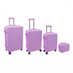 Kelioninis Affek Design ORDINETT 4 dalių lagaminų rinkinys 98L (48x29x75cm) + 60L (42x25x64cm) + 43L ( 36x23x56cm) + 15L (24x17x33cm) rožinės spalvos
