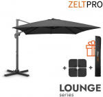 Zeltpro Lauko skėtis su padu (užvalkalas dovanų) Lounge Antracito
