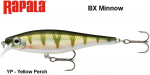 Vobleris Rapala BX Minnow BXM Geltona Perch