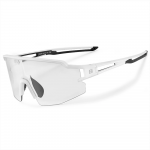 Rockbros dviratininko akiniai Photochromic su UV apsauga ir Corrective Insert - baltos spalvos