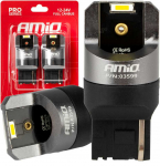 LED lemputės full canbus w21w 2smd 7440 baltas amio-03599