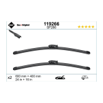 SWF Valytuvai VISIOFLEX 600/400mm 2 vnt.