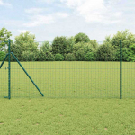Tvora su stulpais Žalia 1,2 x 10 m Plienas ir PVC