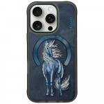 Dėklas Nimmy Magnetic Fantasy Animal MagSafe skirtas Apple iPhone 16 Pro mėlynos spalvos