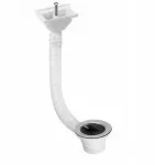Rawiplast Sifonas kriauklės nutekėjimas 6/4'X70MM praeinantis horizontalus