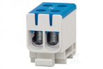 Pozostali LZ gnybtų juosta F-ELEKTRO F2.0294 korpuse, 1 bėgelio (2x50/2x50mm2), Al/Cu, mėlyna