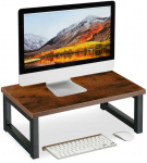 Laikiklis Relaxdays Monitoriaus stovas, 15x40x23 cm, rudas, juodas