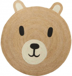 Kids Collection Bear Nimi vaikų kambario kilimas, me&scaron;kiukas su ausytėmis, &Oslash; 117 cm