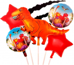 Realprices Dinozaurų gimtadienio balionų rinkinys gimtadieniams, vakarėliams, 5 vnt.