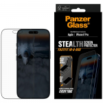Panzer Glass Grūdintas stiklas PanzerGlass Stealth Ultra-Wide Fit Fastfit do iPhone 17 Pro