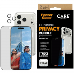 Panzer Glass &bdquo;CARE by PanzerGlass&ldquo; flagmaninis &bdquo;Privacy 3-in-1&ldquo; dėklas + privatumo stiklas + objektyvas, skirtas &bdquo;iPhone 17 Pro&ldquo;