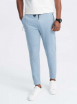 Blue men's sweatpants joggers - light mėlynas v2 om-pask-0142