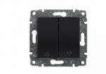 Kos Elektro System 510928 VENA Užrakto jungiklis su raktu be rėmelio 16AX250V matinės juodos spalvos 510928