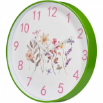 Home Styling Collection Sieninis laikrodis su gėlių motyvu, &Oslash; 30 cm