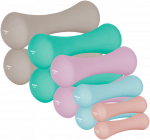 Hantelki żeliwne neoprenowe komplektas 21kg (2x0.5kg+2x1kg+2x2kg+2x3kg+2x4kg), REBEL ACTIVE