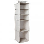 Medžiaginė lentyna Ordinett 30x30x103cm pilkai ruda