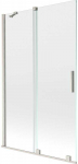 Vonios sienelė Mexen Velar, 110 x 150 cm, Brushed nickel/Transparent