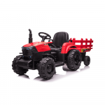 Vaiki&scaron;kas elektrinis traktorius su priekaba HATIS, raudonas/juodas