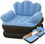 2-in-1 pripučiamas sofa fotelis, sulankstomas lova su atlo&scaron;u ir porankiais