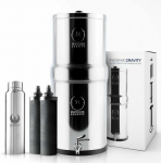 PHOENIX GRAVITY vandens filtras i&scaron; nerūdijančio plieno 12 l, AISI 304, gravituacinis, 2 anglies filtrai, P24C2D2
