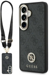 Cg Mobile Sas Rinkinys Dėklas + Smycz Guess 4G Big Rhinestone Triangle Strap MagSafe do Samsung Galaxy S26 juoda