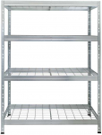 Ar Shelving 4 lygių metalinė lentyna/maks.lygio apkrova 300kg Rivet Wire 1800x1200x450mm pilka