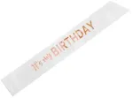 Party Deco Baltas &scaron;alikas &bdquo;It&rsquo;s My Birthday&ldquo;