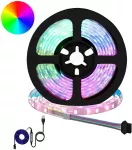 LED juosta 12 vnt. Juoda ir permatoma Varis ir plastikas