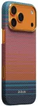 Dėklas PITAKA Edge Case California Dream 04, skirtas iPhone 17 Pro Max / 18 Pro Max, saulėlydžio spalvos