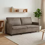 3 vietų sofa Tamsiai pilka 190 x 81 x 82 cm Dirbtinė zom&scaron;a