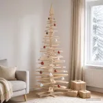 Medinė Kalėdų eglutė KOTKA 240 cm Pu&scaron;ies medienos masyvas