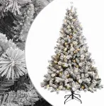 Dirbtinė Sulankstoma Kalėdų Eglutė 210 cm 300 LED &Scaron;ilta balta