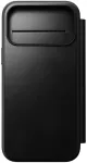 Nomad Modernus odinis folio tipo dėklas, juodas (Horween) - iPhone 18 Pro Max/17 Pro Max