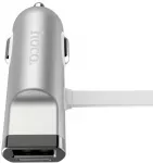 Car chargers Hoco Universal UCL01 Multifunction apple+micro usb Sidabrinis