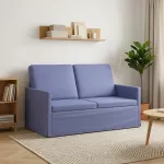 Dviejų vietų sofa Džinsinės mėlynos 130 x 81 x 82 cm Audinys