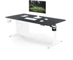 Stalomas Jan Nowak Elektrinis su auk&scaron;čio reguliavimu ergonomi&scaron;kas baltai antracitinis, 1600x800 mm: Aria (5907367517378)