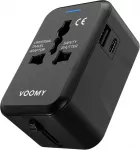 Voomy universalus kelioninis adapteris 150+ &scaron;alių su 2 USB jungtimis 8720153812153