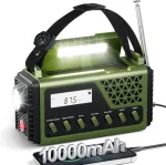 Gemmac avarinis saulės radijas Bluetooth AM/FM/SW su 10 000 mAh maitinimo banku 1199SW