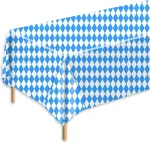 1 vnt. Oktoberfest staltiesė, bavari&scaron;ka staltiesė, 130 x 220 cm, Oktoberfest staltiesė, stačiakampė staltiesė Oktoberfest vakarėliui, voki&scaron;kos vakarėlio dekoracijos, Oktoberfest dekoracija