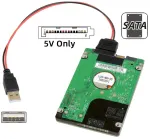 Default Usb 2.0 į Sata 15-pin maitinimo laidas 2.5" Hdd/ssd