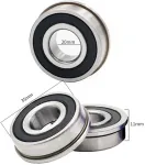 4 x F6003-20-2rs flan&scaron;iniai rutuliniai guoliai rato flan&scaron;inis rutulinis guolis 35 x 20 x 11 mm rutulinis guolis visų tipų karučiams, mai&scaron;ų vežimėlių ratams, pramoninei įrangai, transporto priemonėms, ma&scaron;inoms