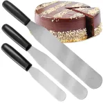 Robin Goods&reg; 3 dalių tepimo peilių rinkinys - nerūdijančio plieno tepimo paletė su plastikine rankena - mentelė 3 dydžių - kepimo priedų mentelė (3 vnt. - su plastikine rankena)